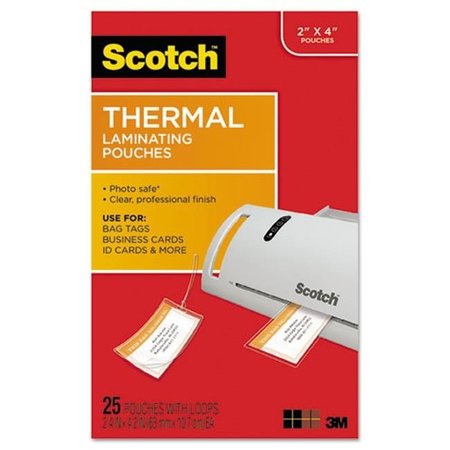 3M 3M & Commercial Tape Div TP585325 Luggage Tag Size Thermal Laminating Pouches; 5 mil. TP585325